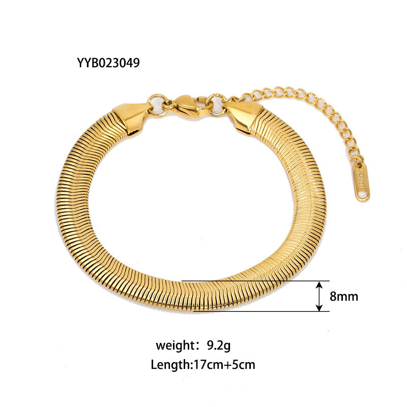 stainless gold chain bracelet with free pouch