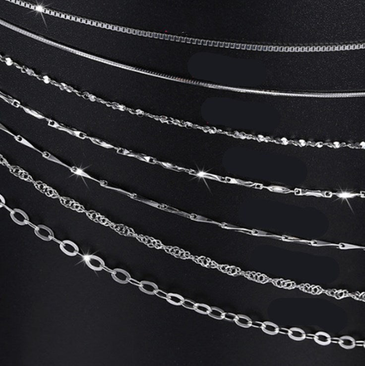 minimalist silver circle chain necklace with soft lighting | Oria Jewel