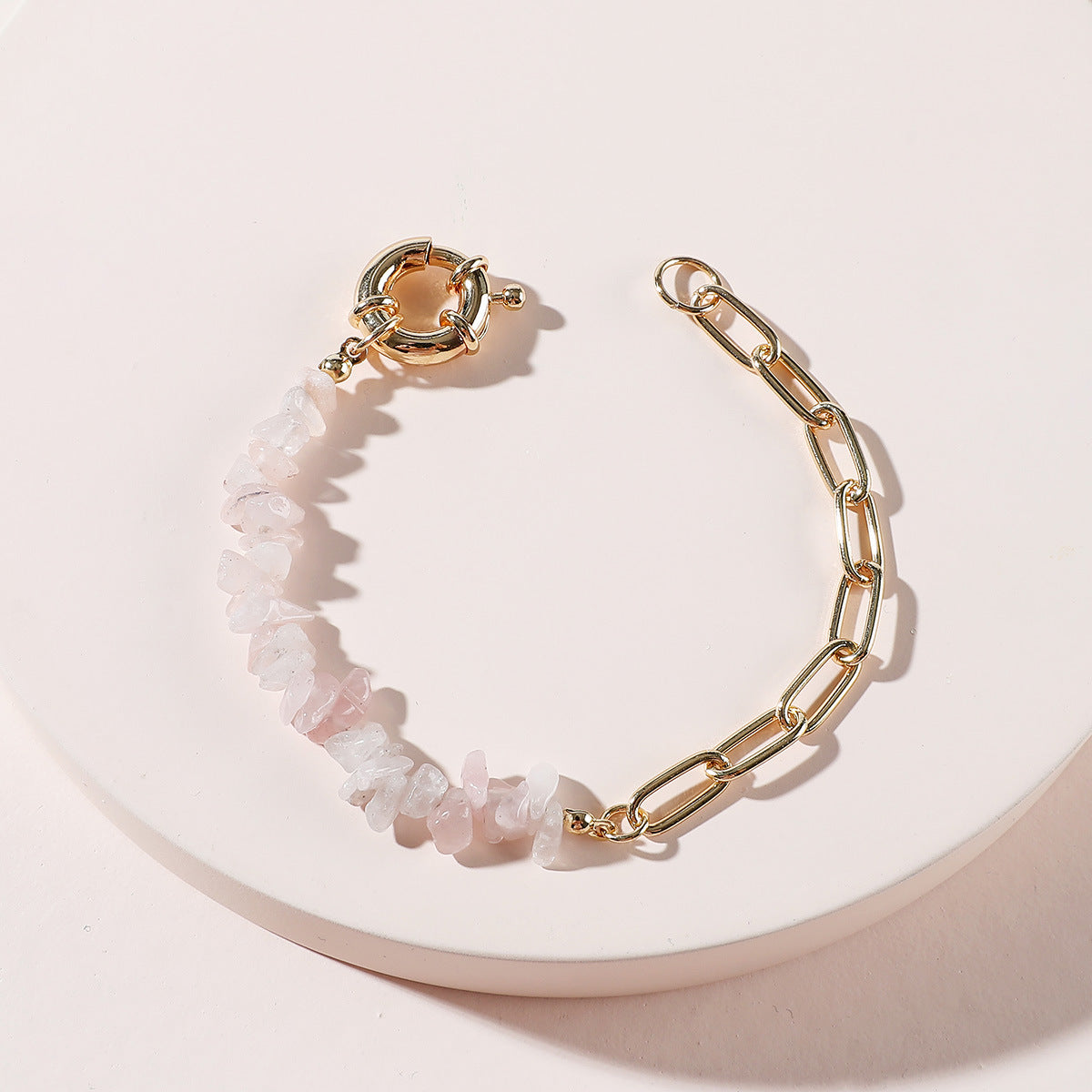 Raw Amethyst Crystal Bracelet โ Natural Stone Chain Jewelry - Oria Jewel
