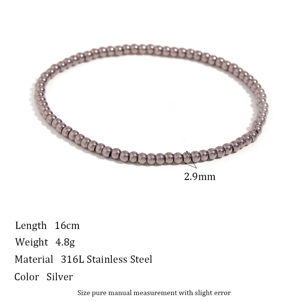 stainless gold stretch bracelet with free pouch