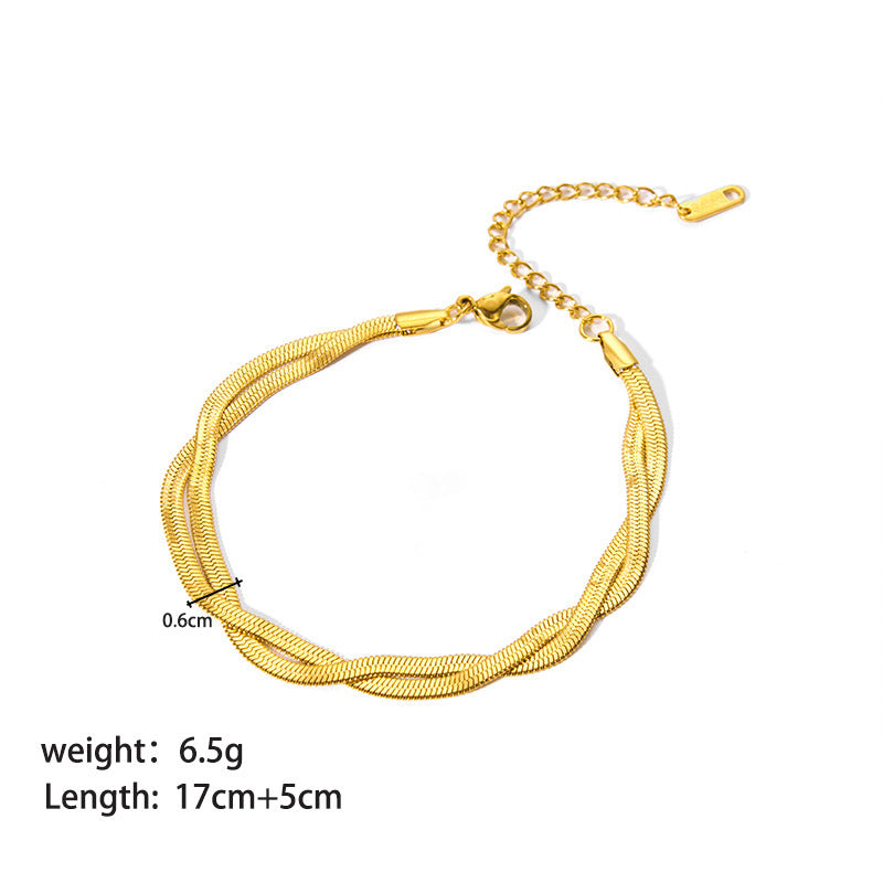 gift-ready gold chain bracelet in box