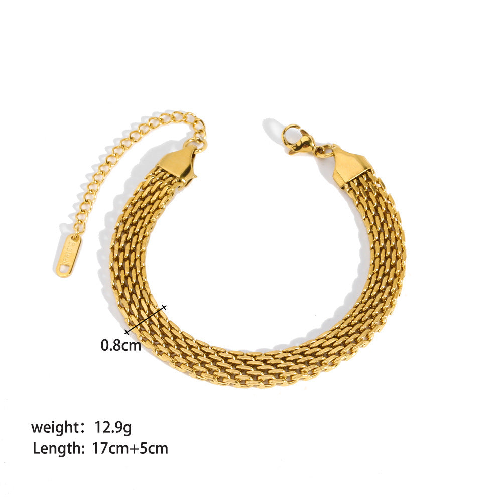 gift-ready gold chain bracelet in box