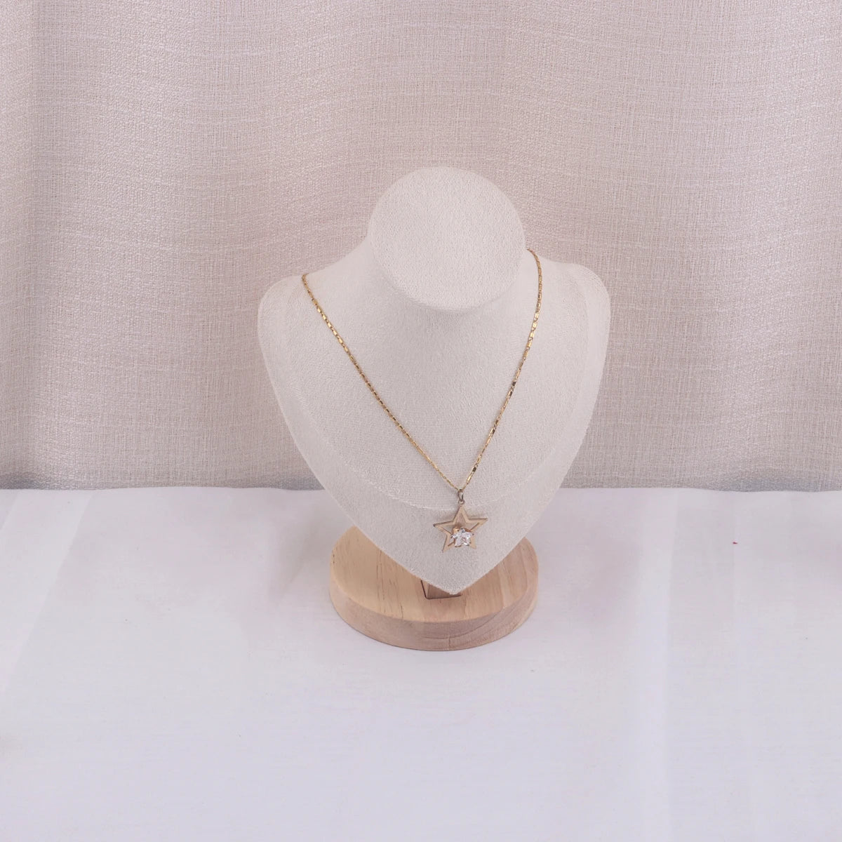 Velvet Portrait Necklace Display Pendant Organizer Jewelry Display Stand Jewelry Mannequin Bust Necklace Pendant Window Display - Oria Jewel