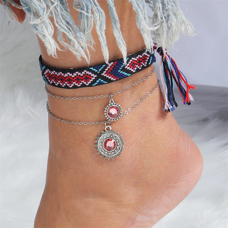 Boho Beaded Anklet β Handmade Colorful Summer Foot Chain for Women & Girls - Oria Jewel