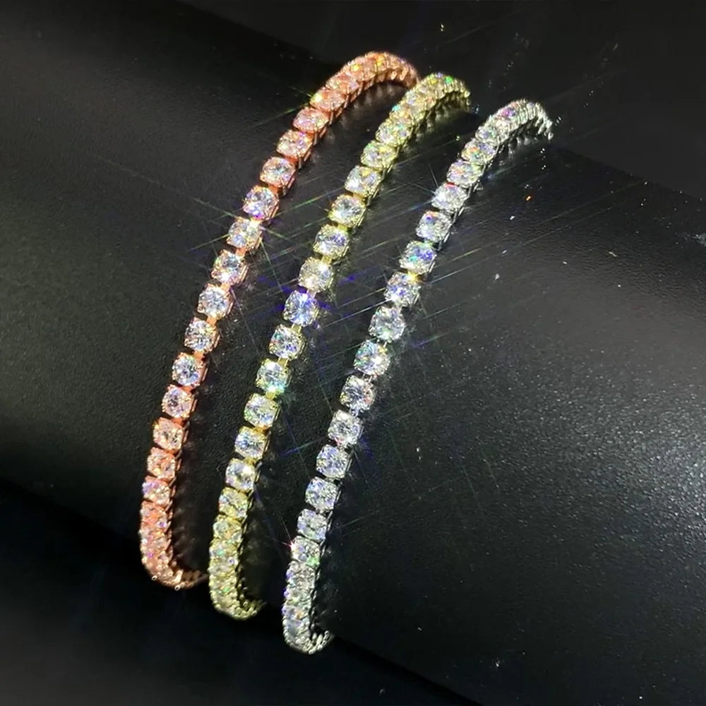 Zircon tennis bracelet