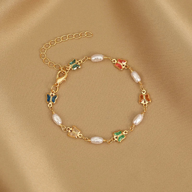 Colorful Heart Charm Bracelet - Oria Jewel