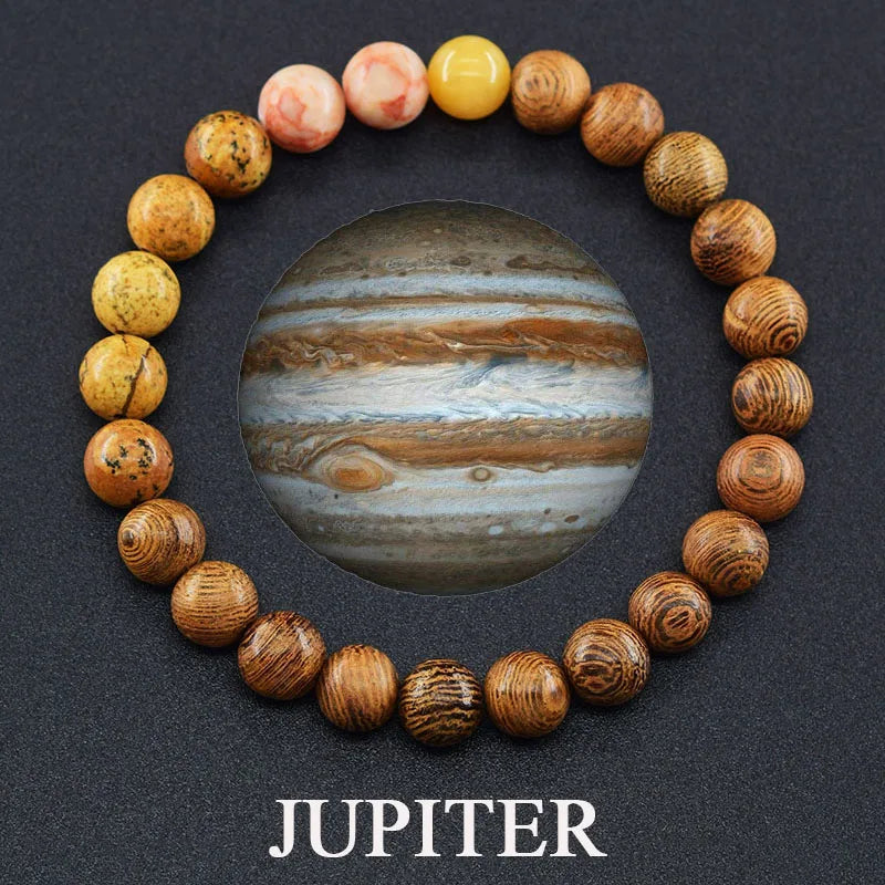 Eight Planets Bead Bracelet Men Women Natural Stone Universe Solar Syetem Earth Moon Saturn Neptune Planet Handmade Jewelry Gift - Oria Jewel