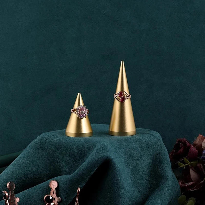 gold ring display highlighting everyday and special occasion jewelry | Oria Jewel