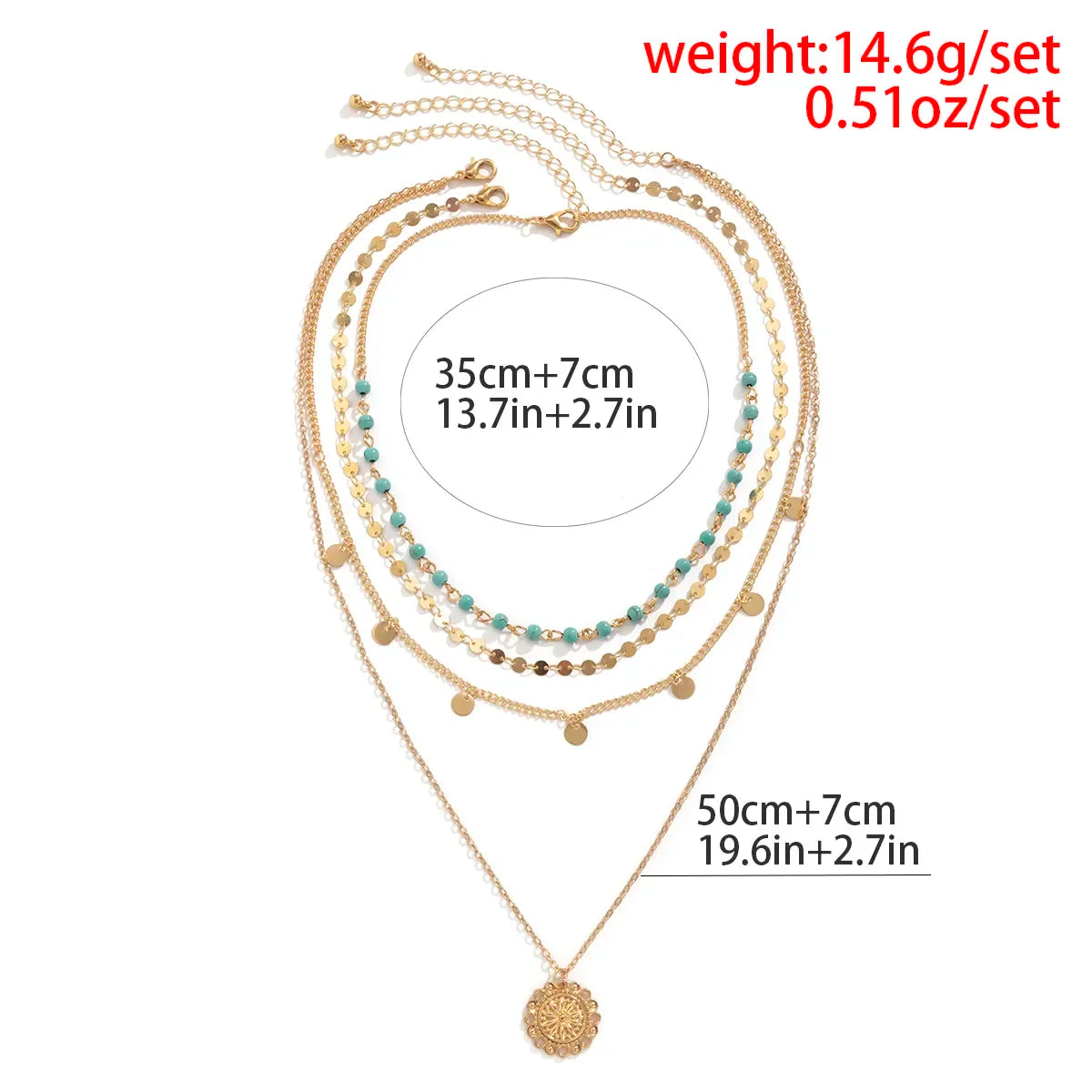 Boho Flower Pendant Set - Oria Jewel