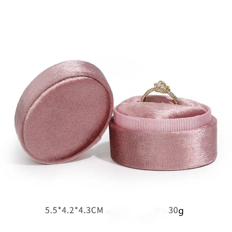 Corduroy Ring box 5x5x4cm Small Size Four Color Spot Hexagon Flannelette Ring Jewelry Box For Wedding &Engagement - Oria Jewel