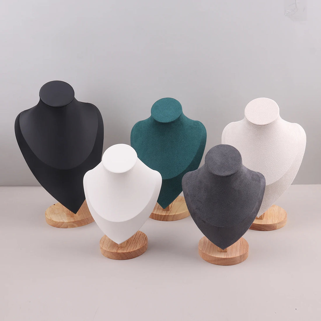 Velvet Portrait Necklace Display Pendant Organizer Jewelry Display Stand Jewelry Mannequin Bust Necklace Pendant Window Display - Oria Jewel