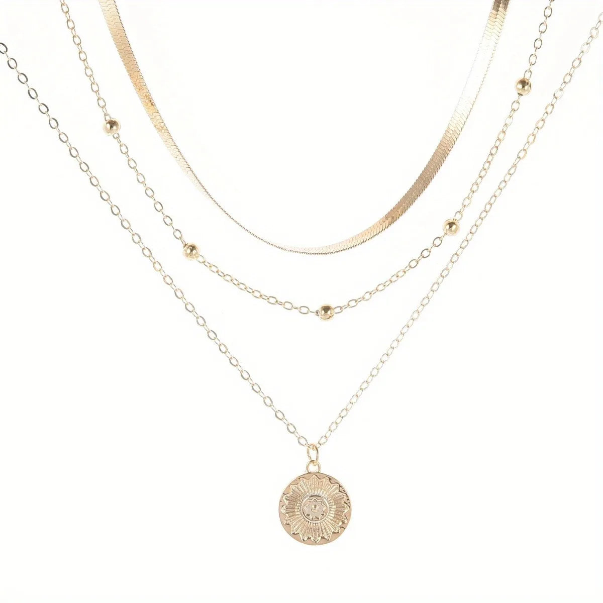 Multi-Layer Round Chain Necklace - Oria Jewel