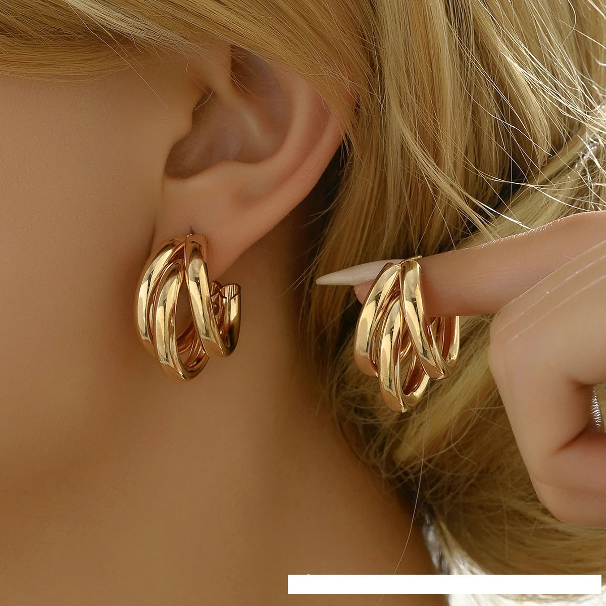 Bold Geometric Hoop Earrings - Oria Jewel