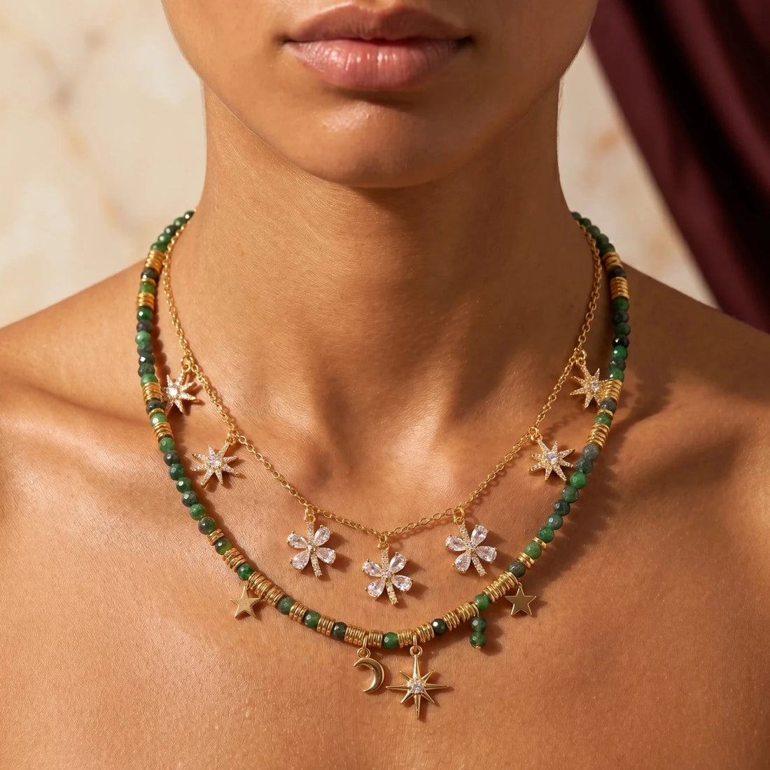 Gold Layered Star Necklace