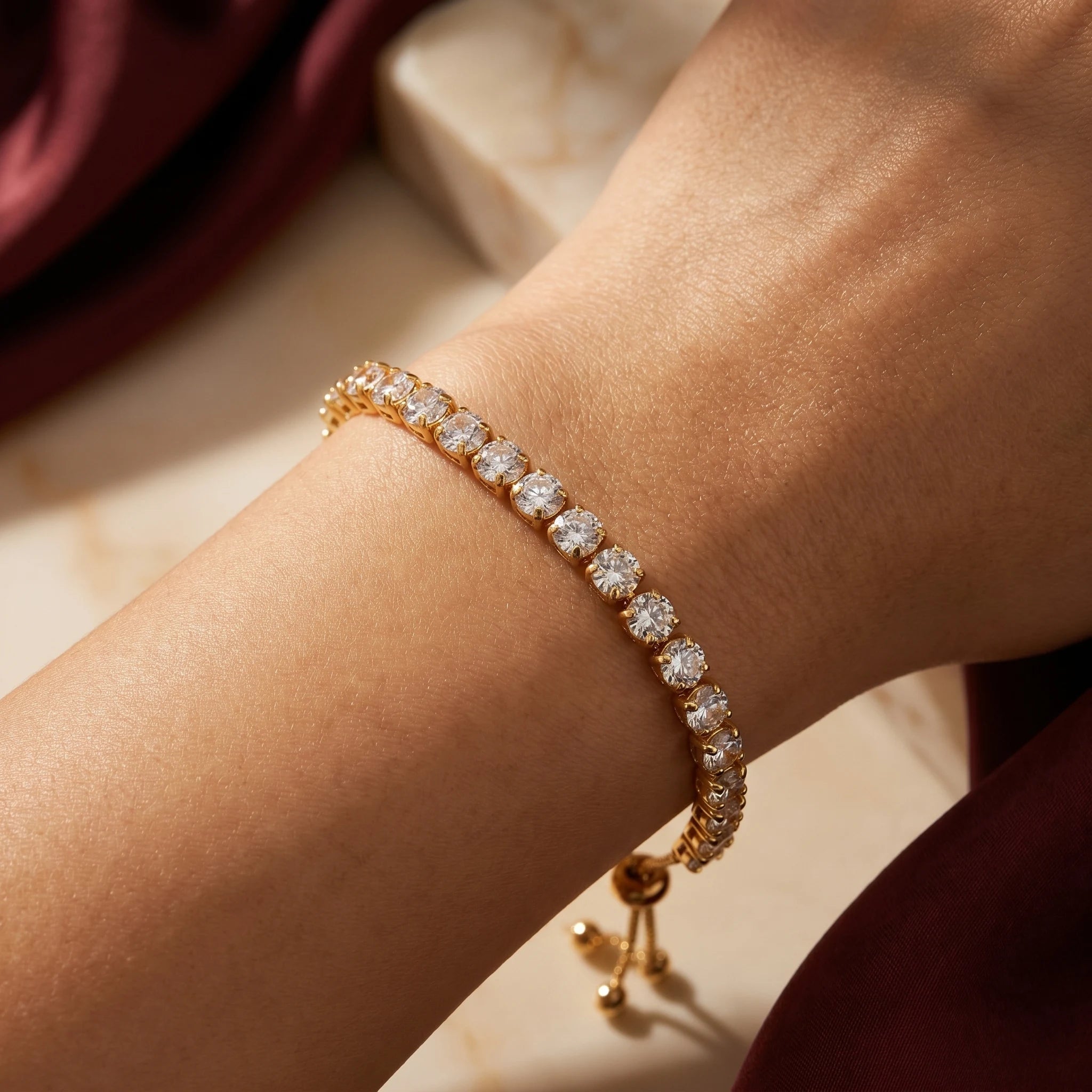 Aurelia Cluster Tennis Bracelet