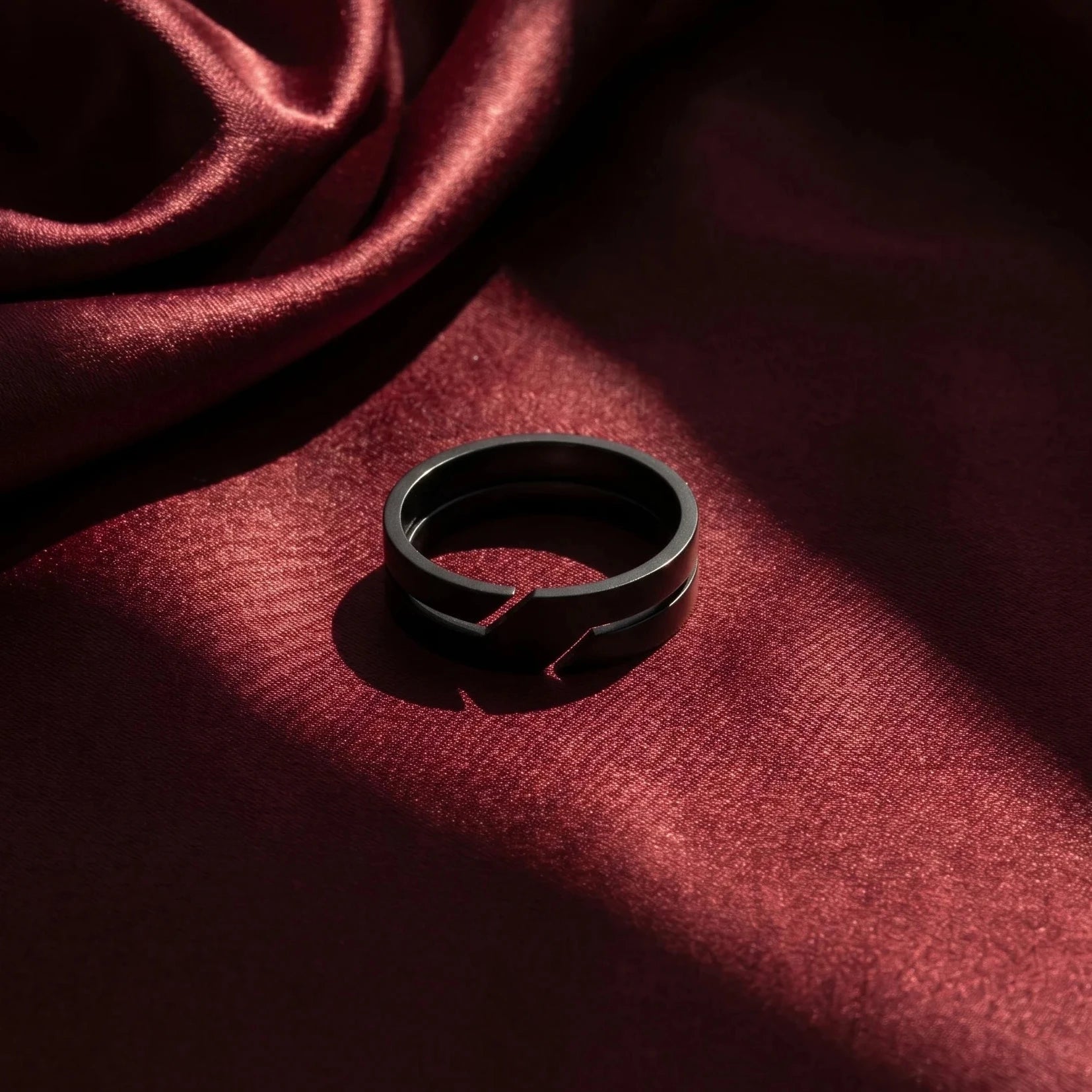 Wide Black Band Ring