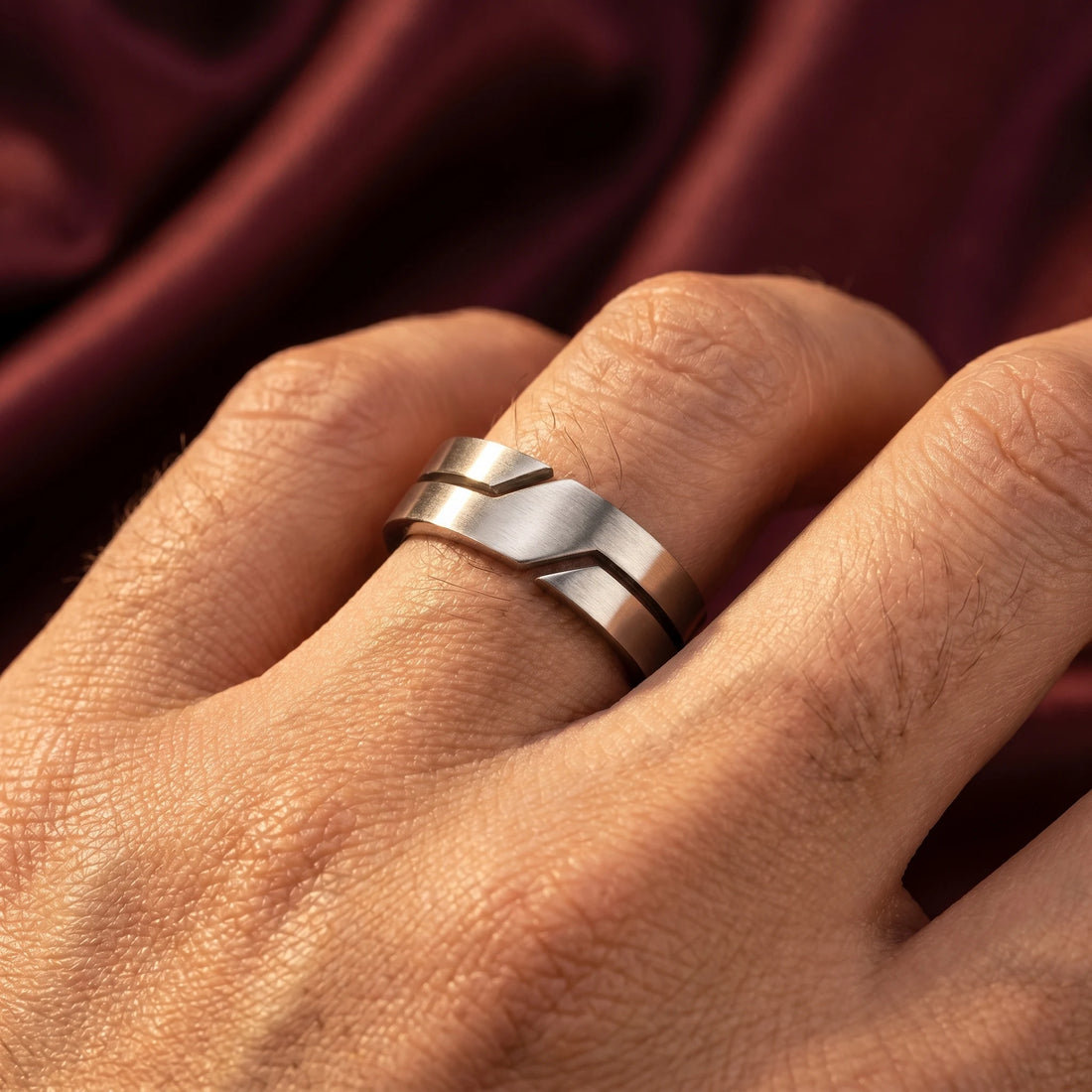 Wide Silver Band Ring