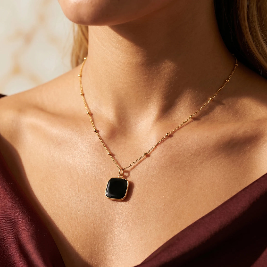 Minimalist Square Pendant Choker