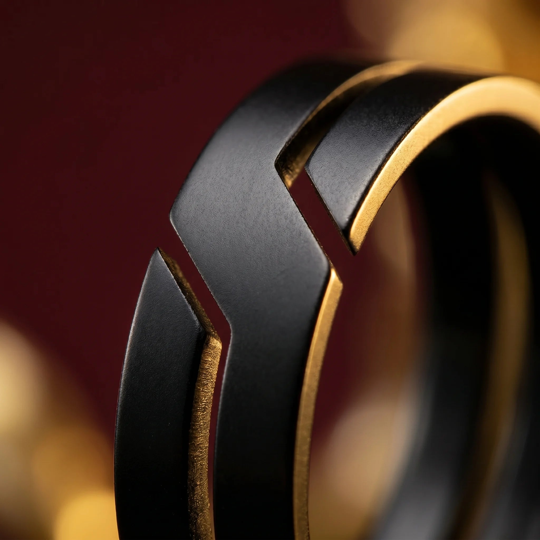 Wide Black Band Ring
