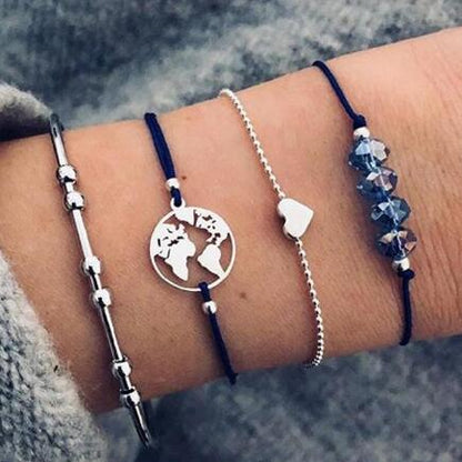 Bead Chain Bracelet &amp; Anklet Set – Stylish Jewelry for Women - Oria Jewel