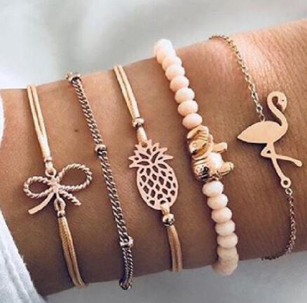 Bead Chain Bracelet &amp; Anklet Set – Stylish Jewelry for Women - Oria Jewel