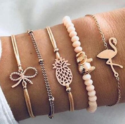 Bead Chain Bracelet &amp; Anklet Set – Stylish Jewelry for Women - Oria Jewel