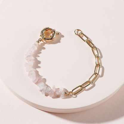 Raw Amethyst Crystal Bracelet – Natural Stone Chain Jewelry - Oria Jewel