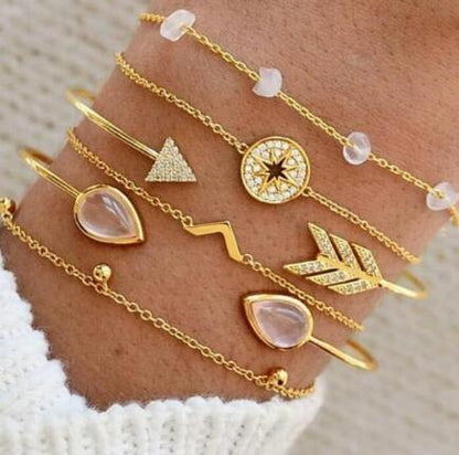 Bead Chain Bracelet &amp; Anklet Set – Stylish Jewelry for Women - Oria Jewel