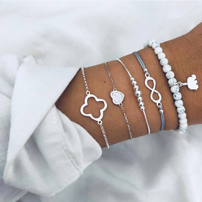 Bead Chain Bracelet &amp; Anklet Set – Stylish Jewelry for Women - Oria Jewel