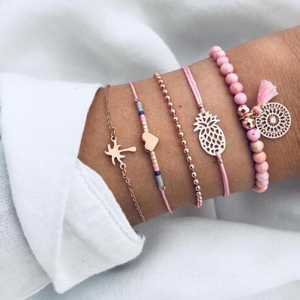 Bead Chain Bracelet &amp; Anklet Set – Stylish Jewelry for Women - Oria Jewel