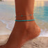 Boho Beaded Beach Anklet – Multi-Layer Foot Jewelry for Women - Oria Jewel