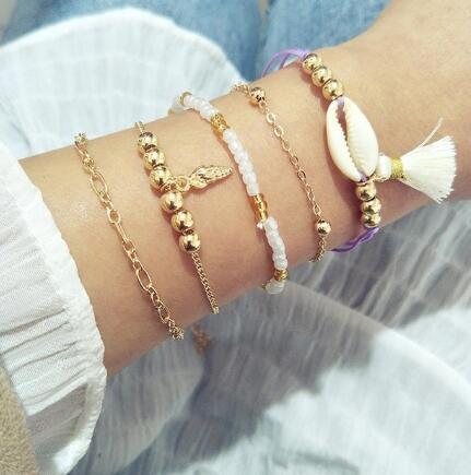 Bead Chain Bracelet &amp; Anklet Set – Stylish Jewelry for Women - Oria Jewel