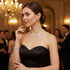 Model showcasing the Classic Crystal Elegance Jewelry Set at an elegant event.