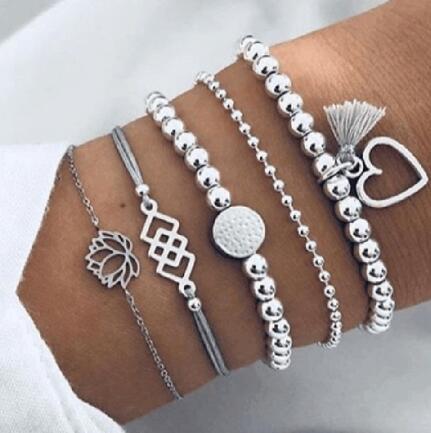 Bead Chain Bracelet &amp; Anklet Set – Stylish Jewelry for Women - Oria Jewel