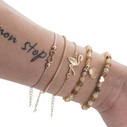 Bead Chain Bracelet &amp; Anklet Set – Stylish Jewelry for Women - Oria Jewel