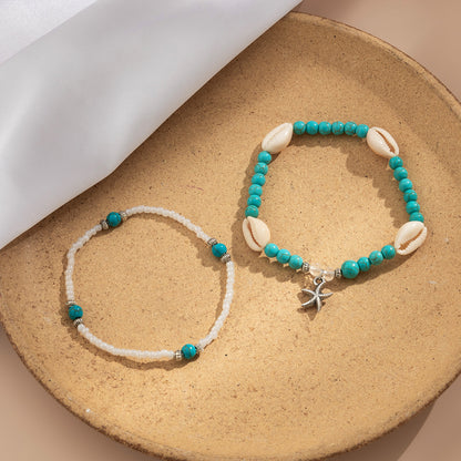Boho Beaded Beach Anklet – Multi-Layer Foot Jewelry for Women - Oria Jewel