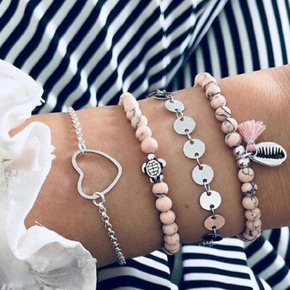 Bead Chain Bracelet &amp; Anklet Set – Stylish Jewelry for Women - Oria Jewel