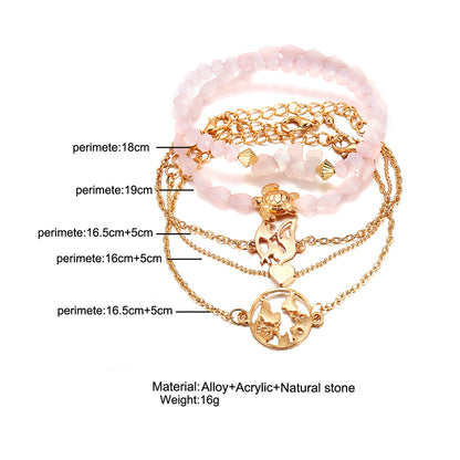 Bead Chain Bracelet &amp; Anklet Set – Stylish Jewelry for Women - Oria Jewel
