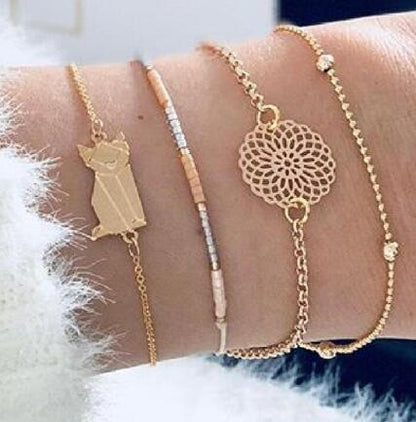 Bead Chain Bracelet &amp; Anklet Set – Stylish Jewelry for Women - Oria Jewel