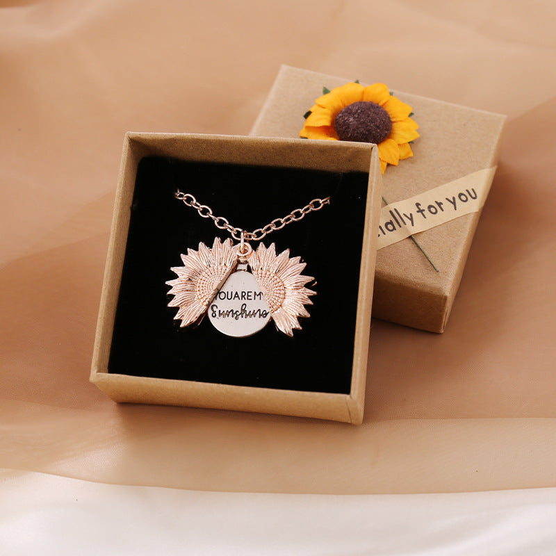 You Are My Sunshine Sunflower Necklace – Gift for Men & Women - Oria Jewel