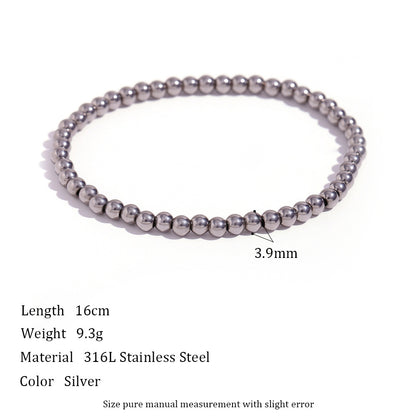 Vintage 18K Gold Plated Bead Bracelet – Stainless Steel Jewelry - Oria Jewel