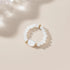 Cat Charm Ring with a white cat face and beads, perfect for cat lovers and stylish accessories | Oria Jewel