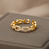Zircon Twist Chain Ring OriaJewel - Oria Jewel