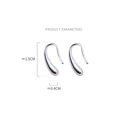925 Sterling Silver Water Drop Shape Earrings for Women  Simple Temperament Ins Retro Jewelry Party Birthday Gifts - Oria Jewel