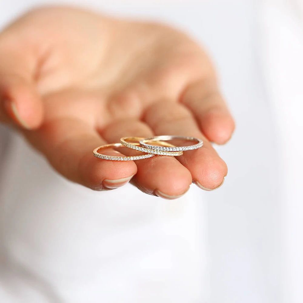 Micro Pave Zircon Ring - Oria Jewel