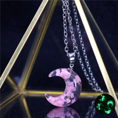 Chic Transparent Resin Rould Ball Moon Pendant Necklace Women Blue Sky White Cloud Chain Necklace Fashion Jewelry Gifts for Girl - Oria Jewel