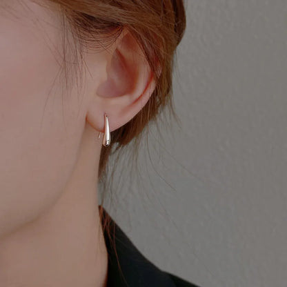 925 Sterling Silver Water Drop Shape Earrings for Women  Simple Temperament Ins Retro Jewelry Party Birthday Gifts - Oria Jewel