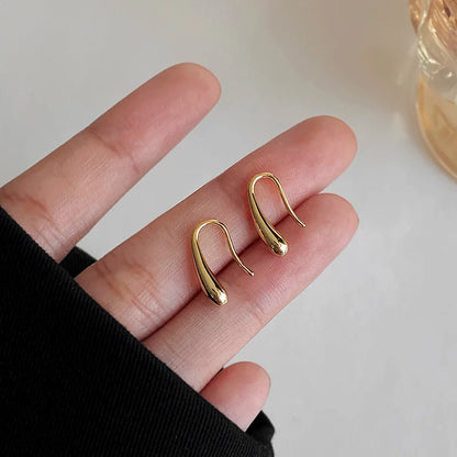 925 Sterling Silver Water Drop Shape Earrings for Women  Simple Temperament Ins Retro Jewelry Party Birthday Gifts - Oria Jewel