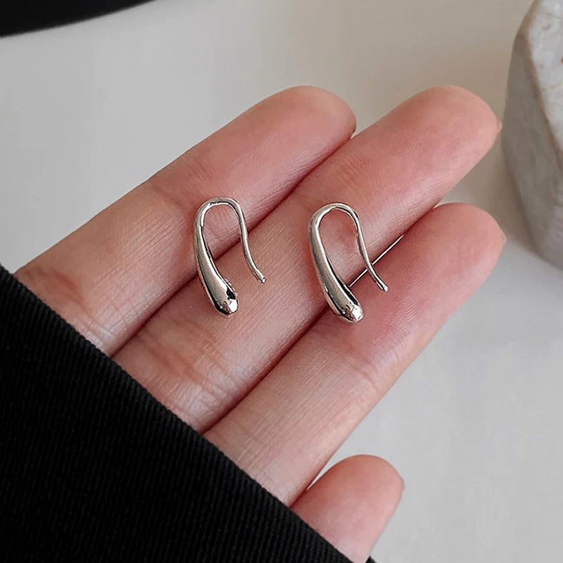 925 Sterling Silver Water Drop Shape Earrings for Women  Simple Temperament Ins Retro Jewelry Party Birthday Gifts - Oria Jewel