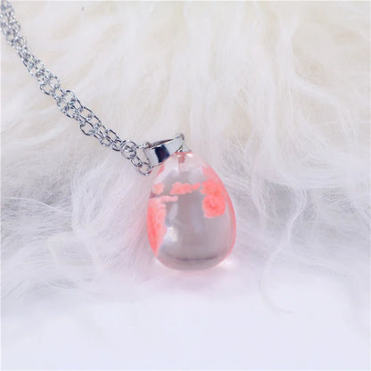 Chic Transparent Resin Rould Ball Moon Pendant Necklace Women Blue Sky White Cloud Chain Necklace Fashion Jewelry Gifts for Girl - Oria Jewel